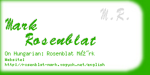 mark rosenblat business card